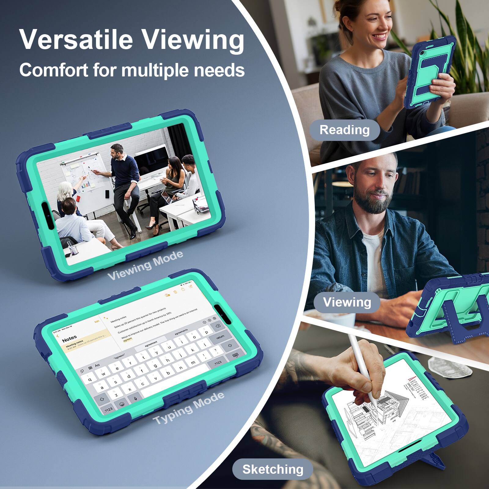 Versatile Viewing Comfort for multiple needs

Reading
Viewing Mode
Viewing
Typing Mode
Sketching