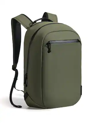 Front. ALPAKA - ALPAKA Aero Pack 16L Laptop Backpack with 16" Sleeve Lightweight Water-Resistant Travel Commuter Backpack - Green Axoflux 210D.
