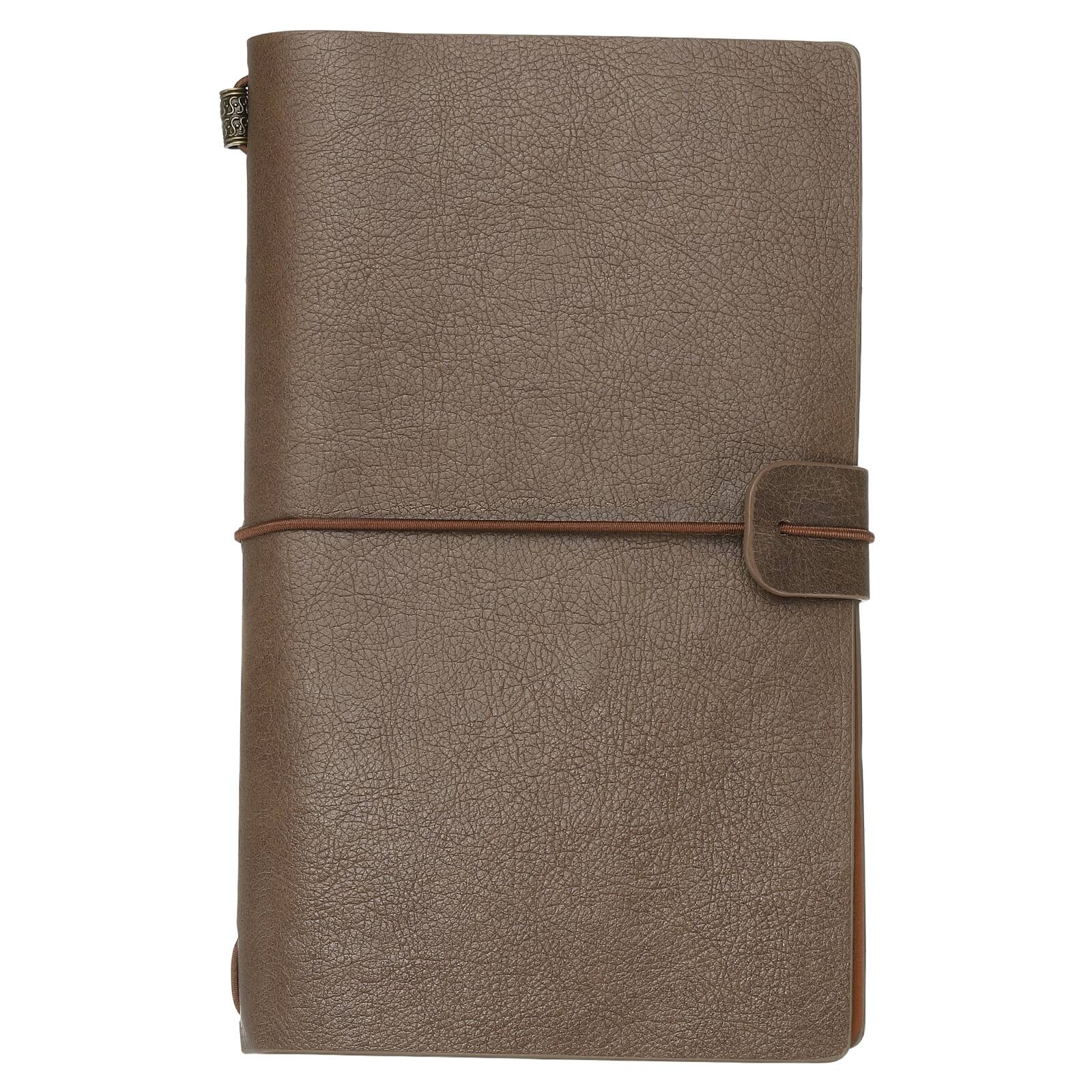 Unique Bargains - 1pc Vintage Retro PU Leather Notebook, Refillable Travel Journal Notebook for Diary Planner, Compact - Dark Brown price history on PriceWatchPro