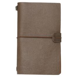 Unique Bargains - 1pc Vintage Retro PU Leather Notebook, Refillable Travel Journal Notebook for Diary Planner, Compact - Dark Brown