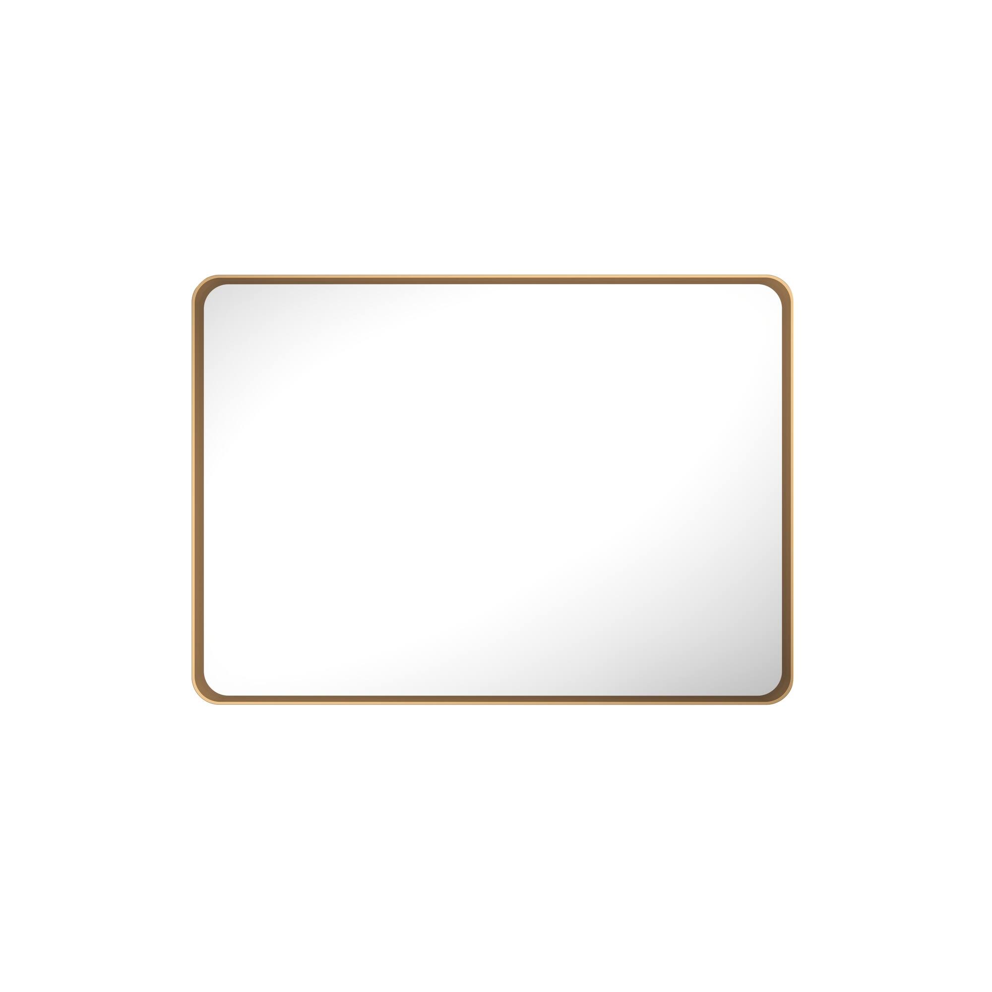 Front. Boyel Living - 20-Inch x 28-Inch Rectangular Aluminum-Framed Bathroom Wall Mirror - Bronze.