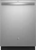 GE - 24" Top Control Built-in Hybrid Stainless Steel Dishwasher with 3rd Rack, Bottle Jets, and 50 dBA - Stainless Steel