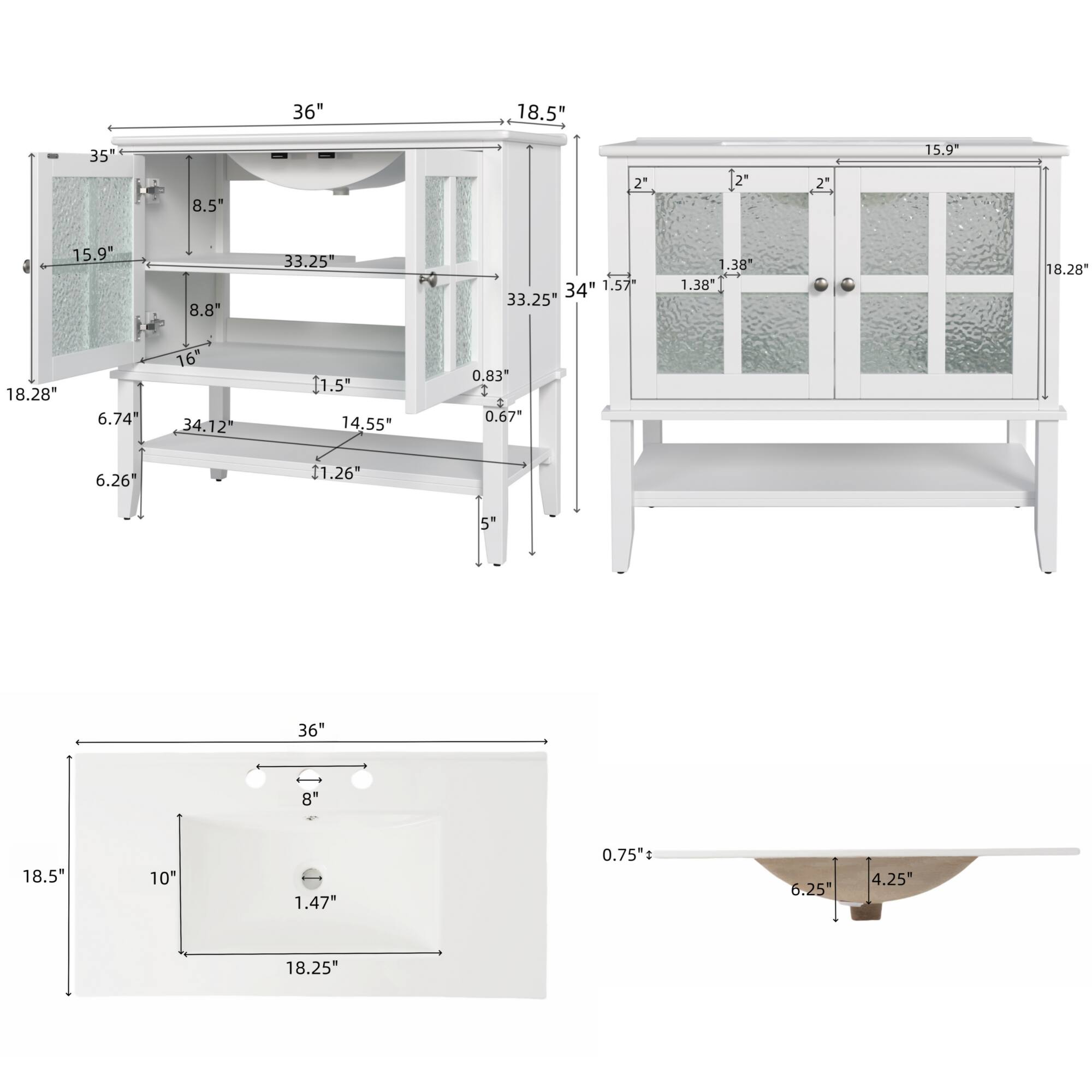 - 36"
- 18.5"
- 35"
- 8.5"
- 15.9"
- 33.25"
- 8.8"
- 16"
- 1.57"
- 1.38"
- 18.28"
- 6.74"
- 34.12"
- 14.55"
- 11.26"
- 5"
- 0.83"
- 0.67"
- 6.26"
- 11.26"
- 5"
- 18.5"
- 10"
- 1.47"
- 0.75"
- 6.25"
- 4.25"
- 18.25"
- 15.9"
- 2"
- 1.38"
- 1.38"
- 18.28"