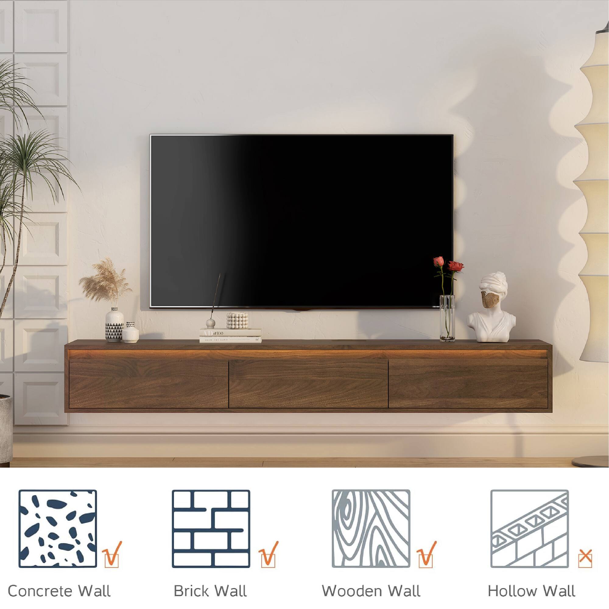 Concrete Wall  
Brick Wall  
Wooden Wall  
Hollow Wall