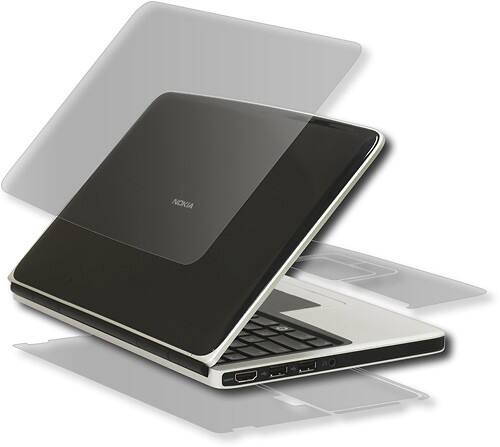Front Standard. ZAGG - InvisibleSHIELD for Nokia Booklet 3G Mobile Phones - Clear.