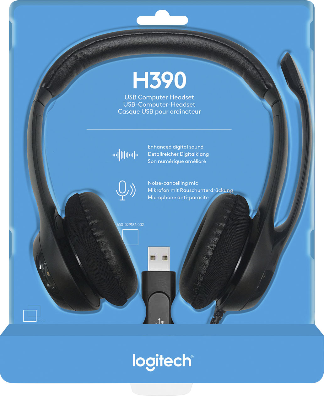 Afskrække Variant Drik vand Logitech H390 Wired USB Noise-Cancelling On-Ear Headset Black 981-000014 -  Best Buy