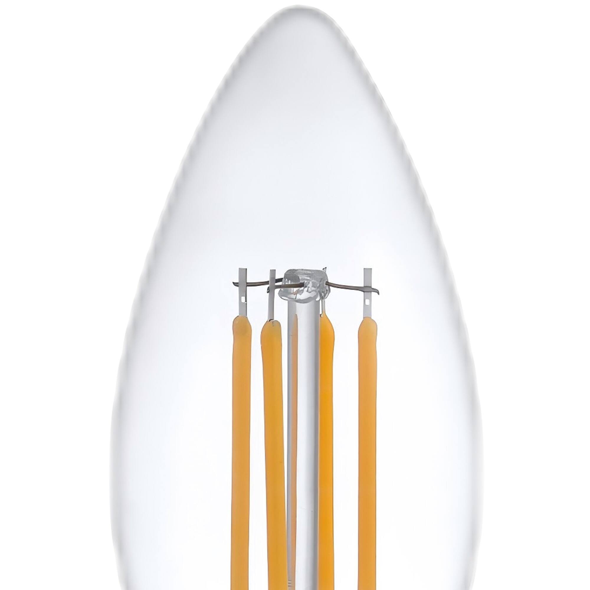 Left. Parrot Uncle - E12 Candelabra Light Bulbs 4.5W Clear 2700K Dimmable LED Light Bulb - Clear.