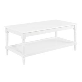 Coaster Co. of America - French Country Manor No Tools Coffee Table with Shelf - White