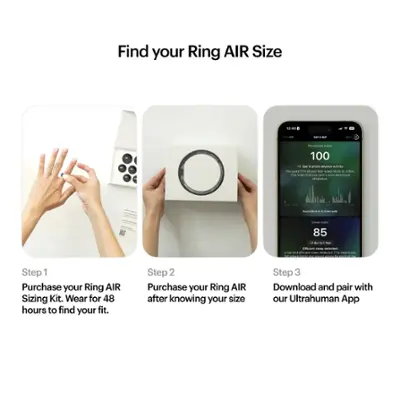 Ultrahuman Ring AIR Smart Ring Size Before You Buy Size 8 Bionic Gold UHRA-AG-08 - Best Buy