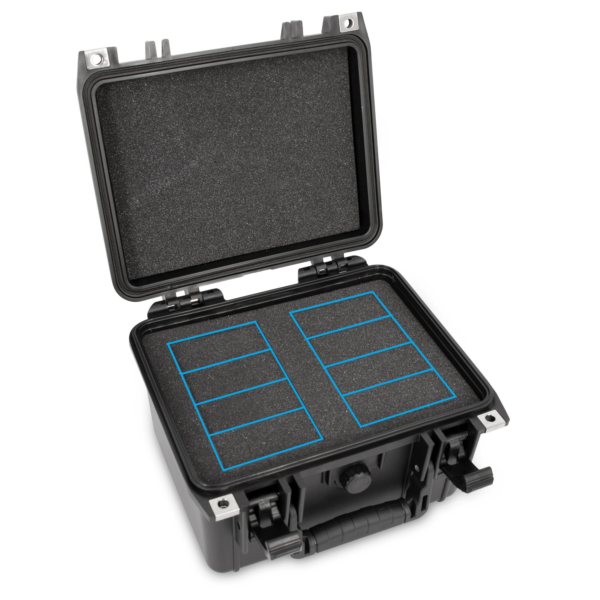 Left. CASEMATIX - N64 Game Storage Case Fits 16 Nintendo SNES Cartridges – Waterproof Cartridge Case Retro Game Holder for SNES Games - Black.