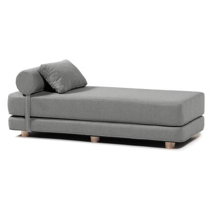 Front. Jaxx - Jaxx Avida Daybed Fold Out Queen Sleeper, Premium Boucle: Dark Grey - Dark Grey.
