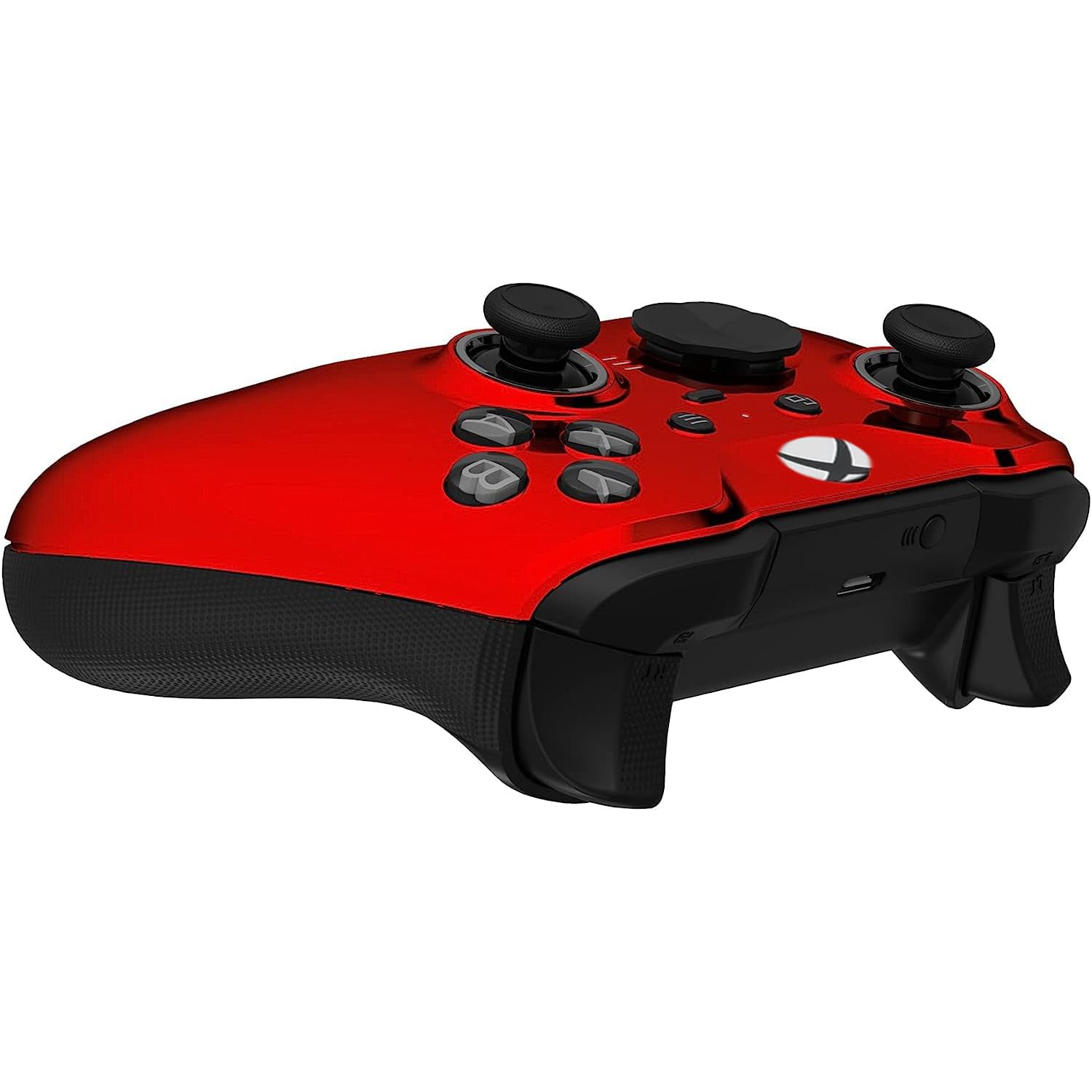 Back. Custom Controllerzz - Custom Elite Series 2 Wireless Controller for Xbox Series X, Xbox Series S, Xbox One - Red Chrome.