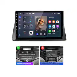 Junsun - For Honda Accord 2008-2012 10" 2+64GB Android 15 carplay Car Stereo Radio GPS Navi BT WIFI RDS SWC FM - Black