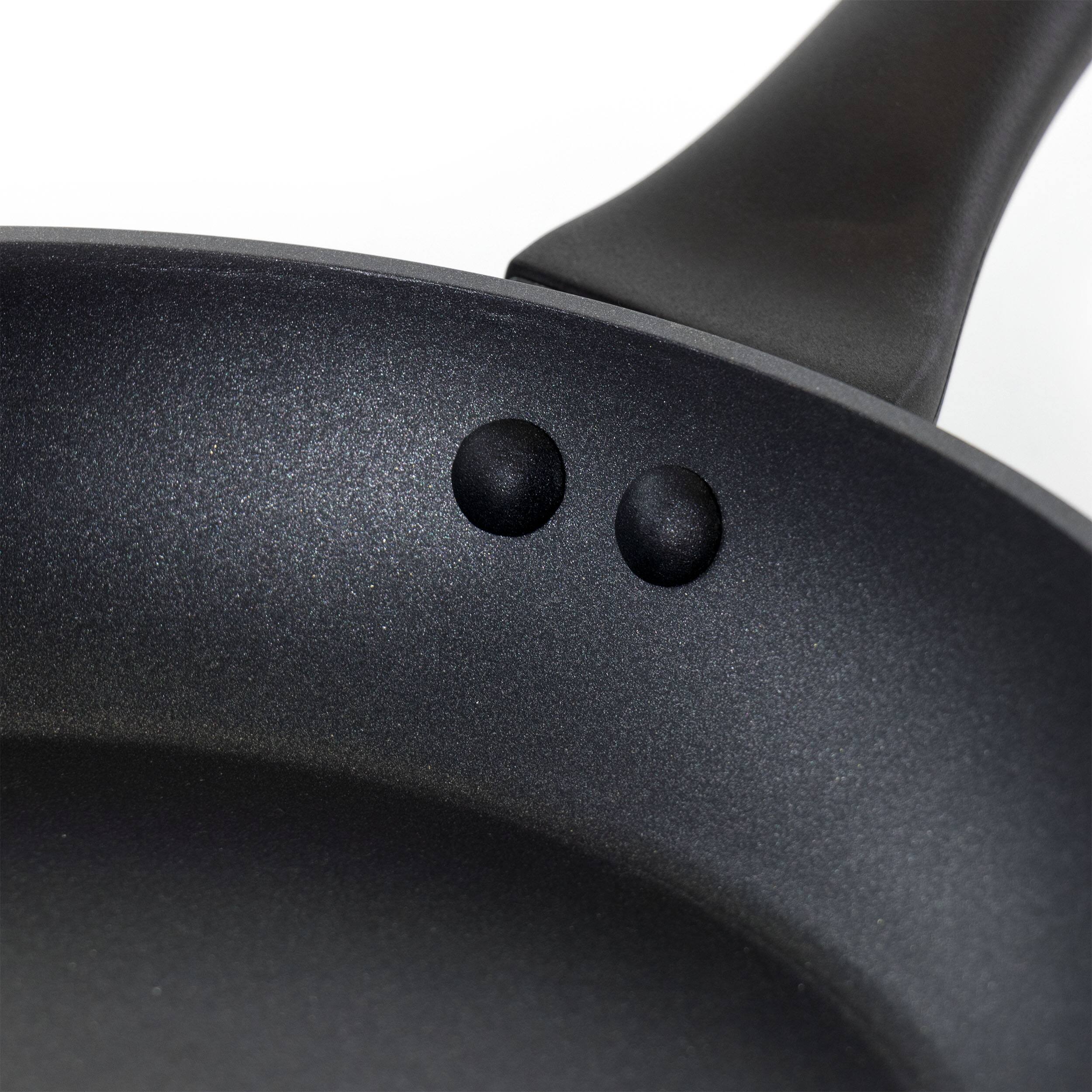 Alt View 5. Oster - Oster Kono 9.5 Inch Aluminum Nonstick Frying Pan in Black with Bakelite Handles - Black.