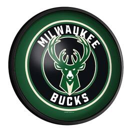 The Fan-Brand - Milwaukee Bucks 18'' Round Slimline Illuminated Wall Sign - Multicolor