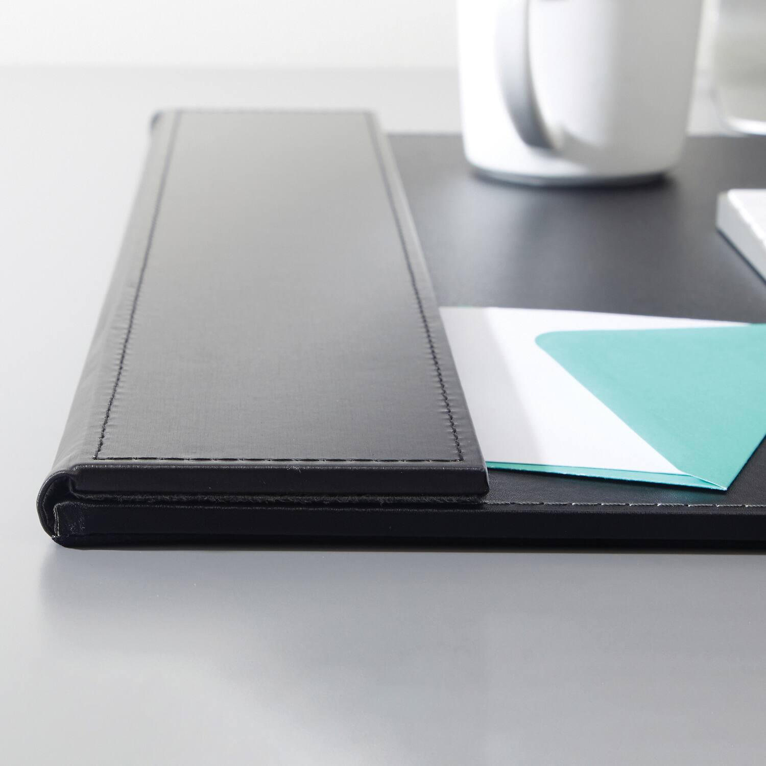 Alt View 4. Artistic - Leatherette Desk Pad with Fold-out Side Rails for Professionals, 24" x 19".