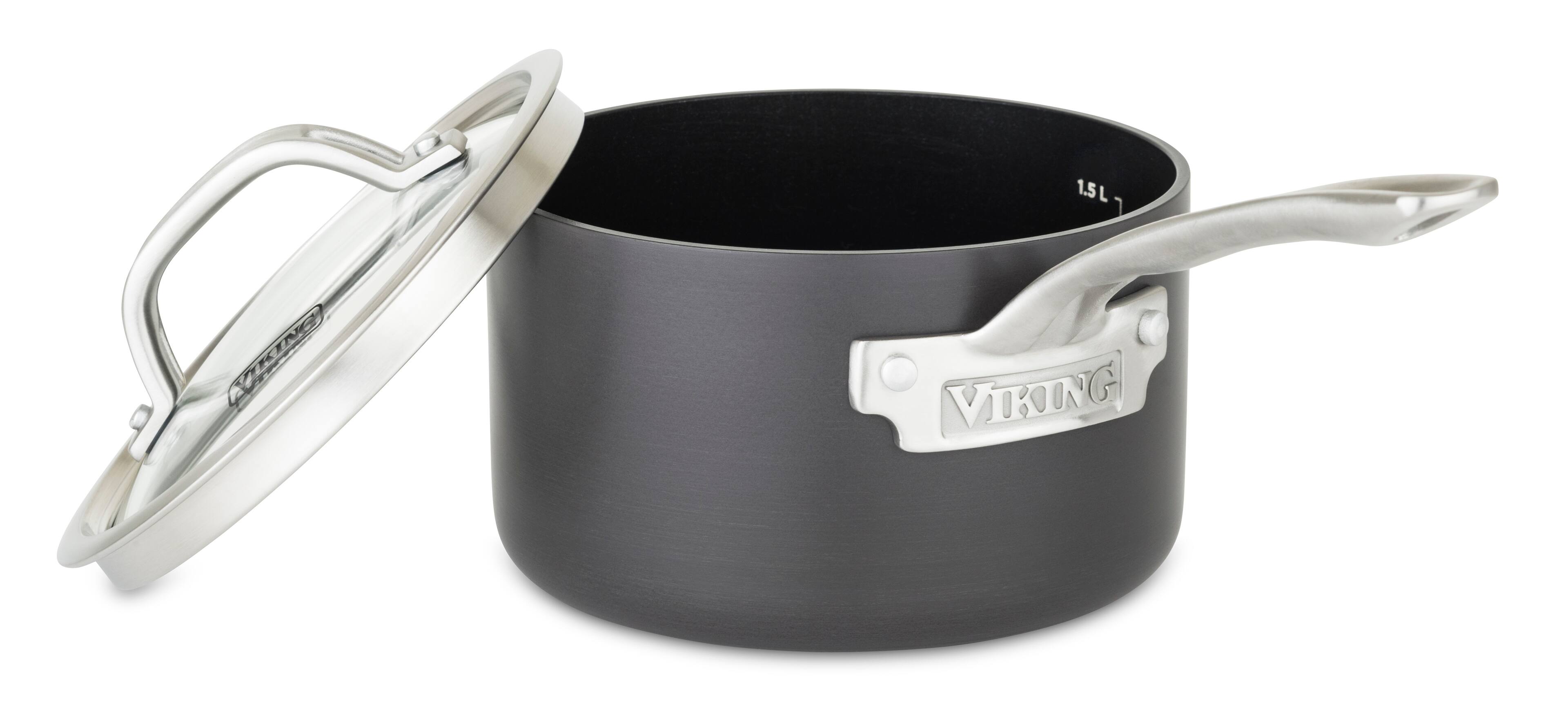 Alt View 11. Viking - Hard Anodized Nonstick, 10 Piece Cookware Set - Black.