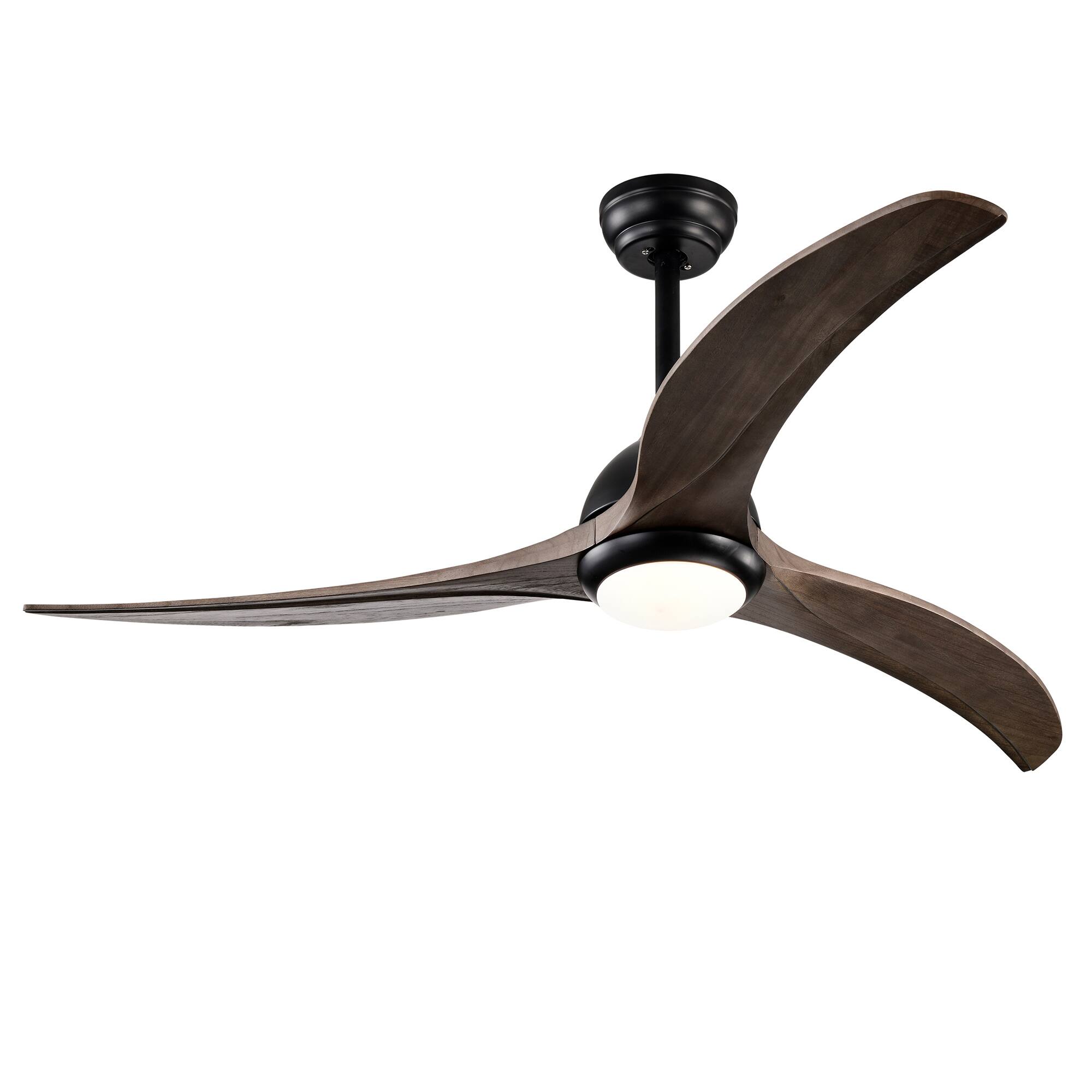 APRILSOUL - 52 Inch Reversible DC Ceiling Fan Remote 6 Speed Indoor Outdoor Timer - Matte Black