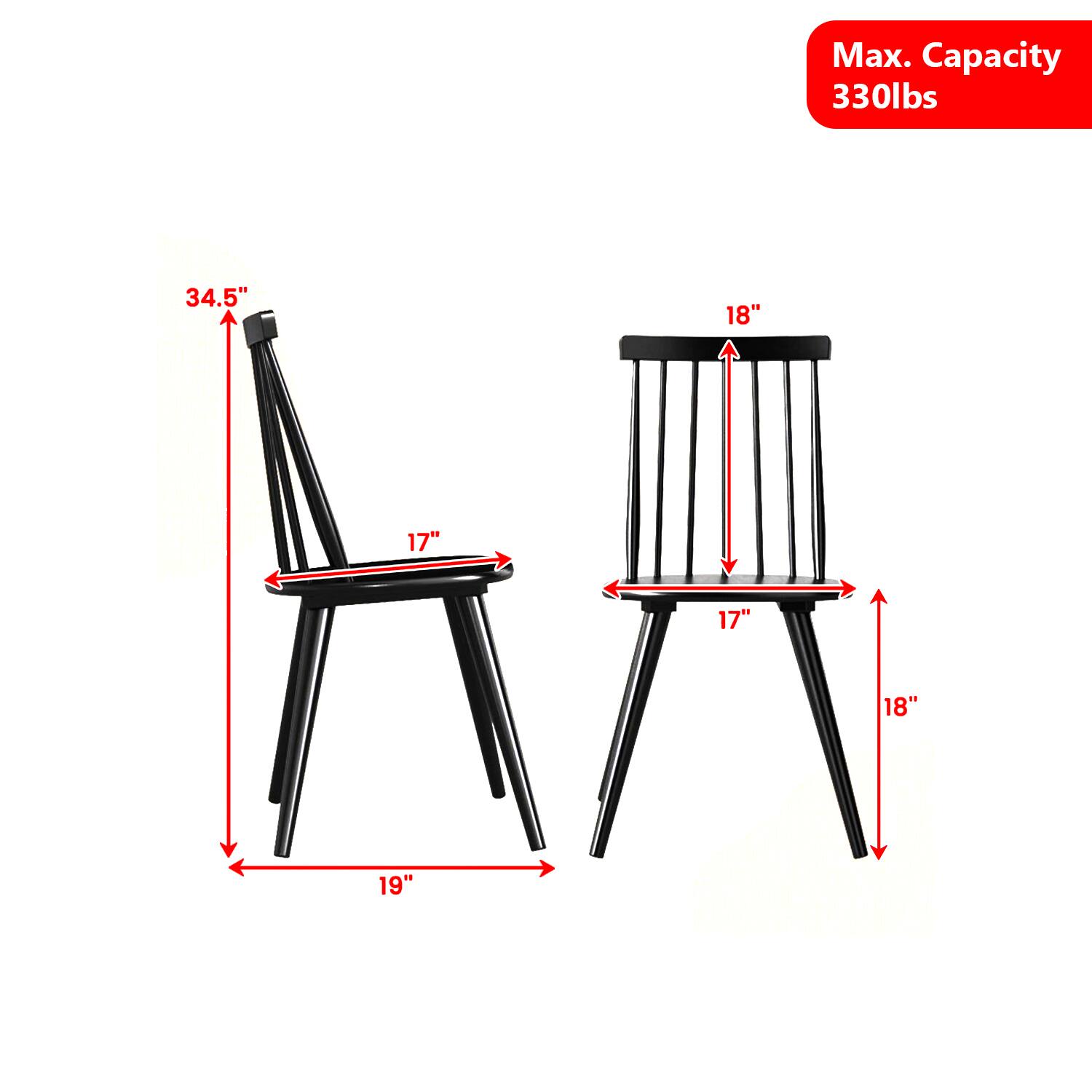 Max. Capacity 330lbs  
34.5"  
18"  
17"  
17"  
18"  
19"
