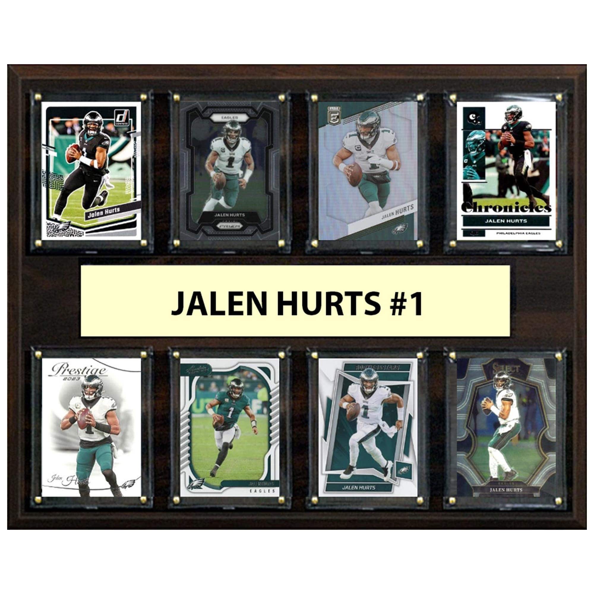 "C&I Collectibles - Jalen Hurts Philadelphia Eagles 12"" x 15"" Trading Card Plaque - Multicolor" price history on PriceWatchPro
