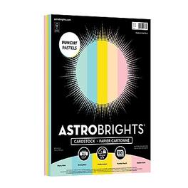 Astrobrights - Punchy Pastels 65 lb. Cardstock Paper, 8.5" x 11", 100 Sheets/Pack - Punchy Pastel Assortment