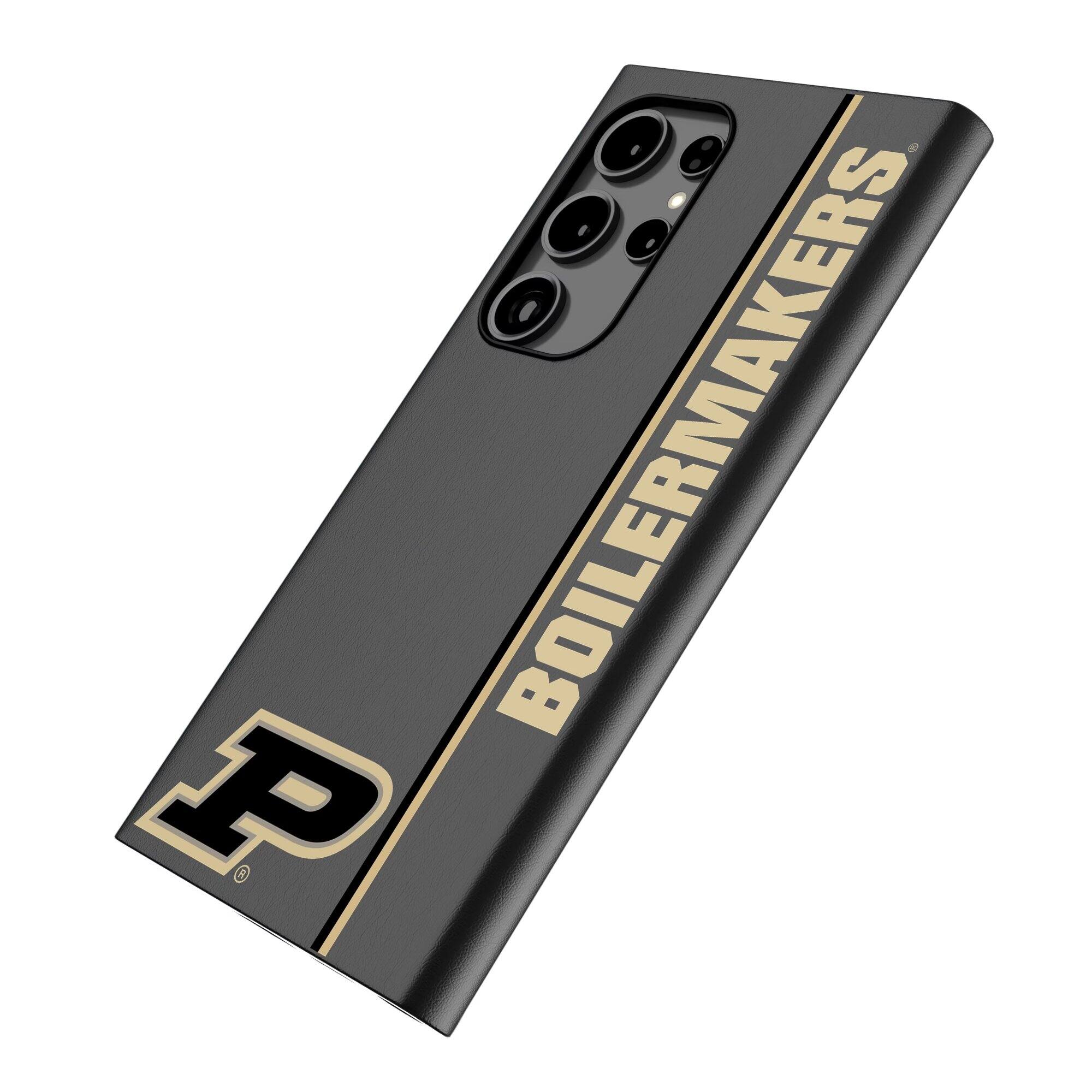 Alt View 1. Keyscaper - Purdue Boilermakers Galaxy Magnetic Bump Case - S25 - Black.