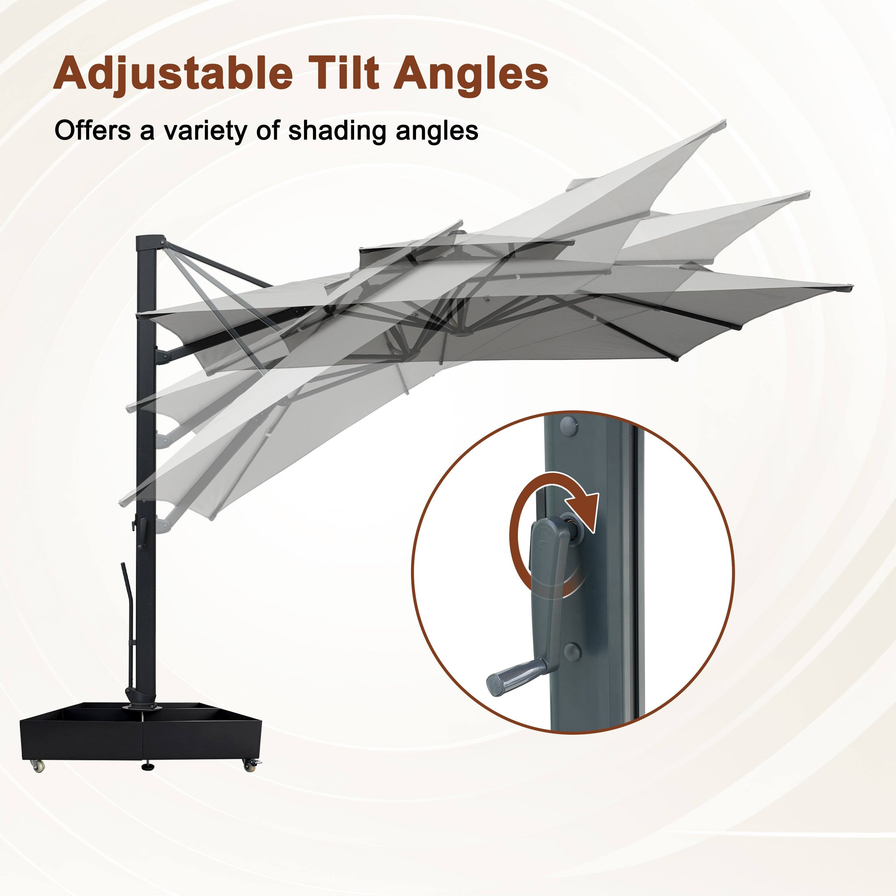 Adjustable Tilt Angles  
Offers a variety of shading angles