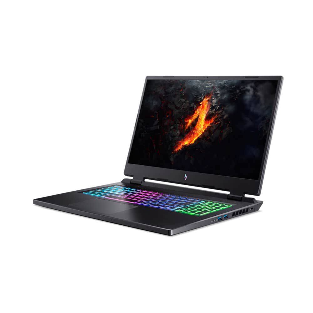 Left. Acer - Nitro 17 Gaming Notebook NVIDIA GeForce RTX 4060 - 16GB RAM - 1TB SSD - AN17-72-734A - Black.