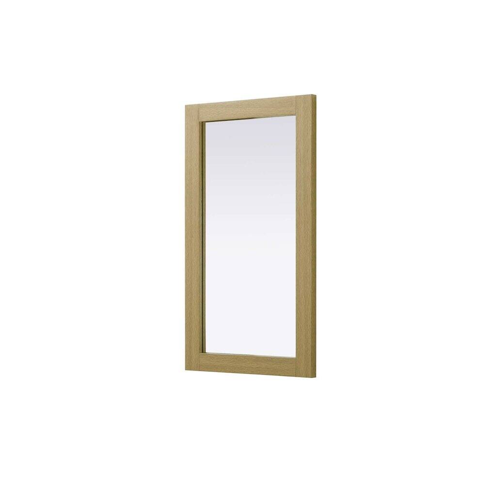 Alt View 3. Elegant Kitchen and Bath - Noah Wooden Rectangle Mirror 18 x 32 in Honey Brown - Honey Brown.