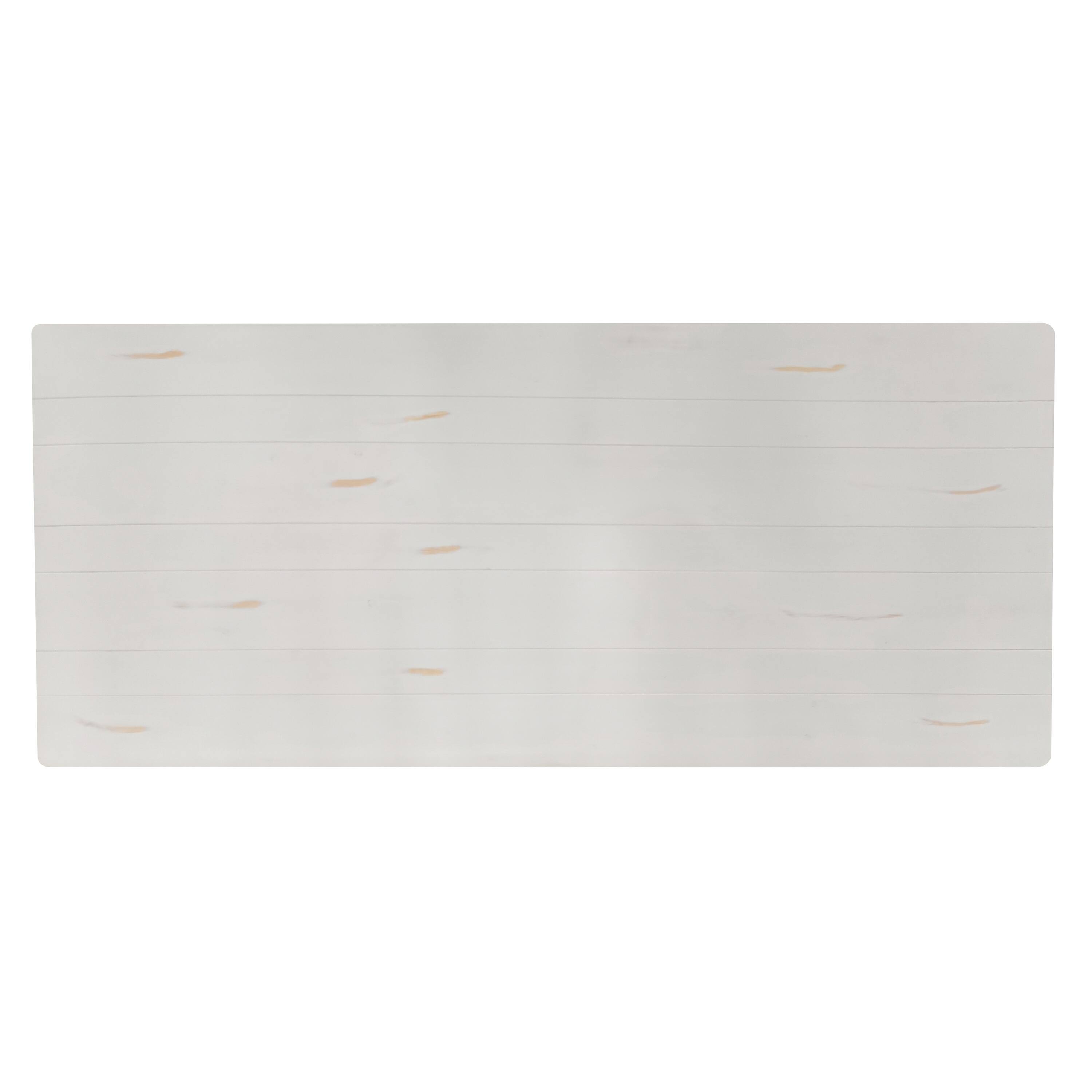 Alt View 1. Flash Furniture - HERCULES 7' x 40" Rectangular Antique Rustic White Solid Pine Folding Farm Table with X Legs - White.