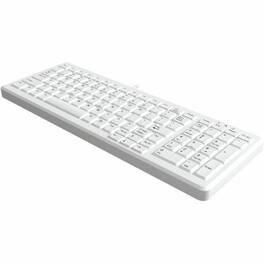 TG3 Electronics - TG3 CK103S: Sealed, Washable Keyboard - Cable Connectivity - Compact - USB Interface - 103 Key(s) - Silicone Rubber - White