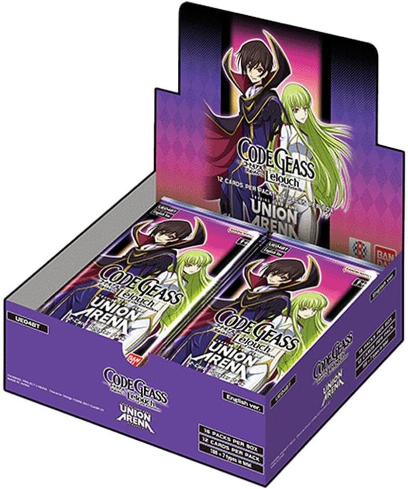 UE048T CODE GEASS 12 CARDS PER PACK UNION ABENA BAN DA UNION CODEGEASS Lelouch ARENA CODEGEASS Lelouch CODE GAN ARENA @ECLSS LGloush GEASS English ver. ARENA UNION 16 12 PACKS CARDS PER BOX