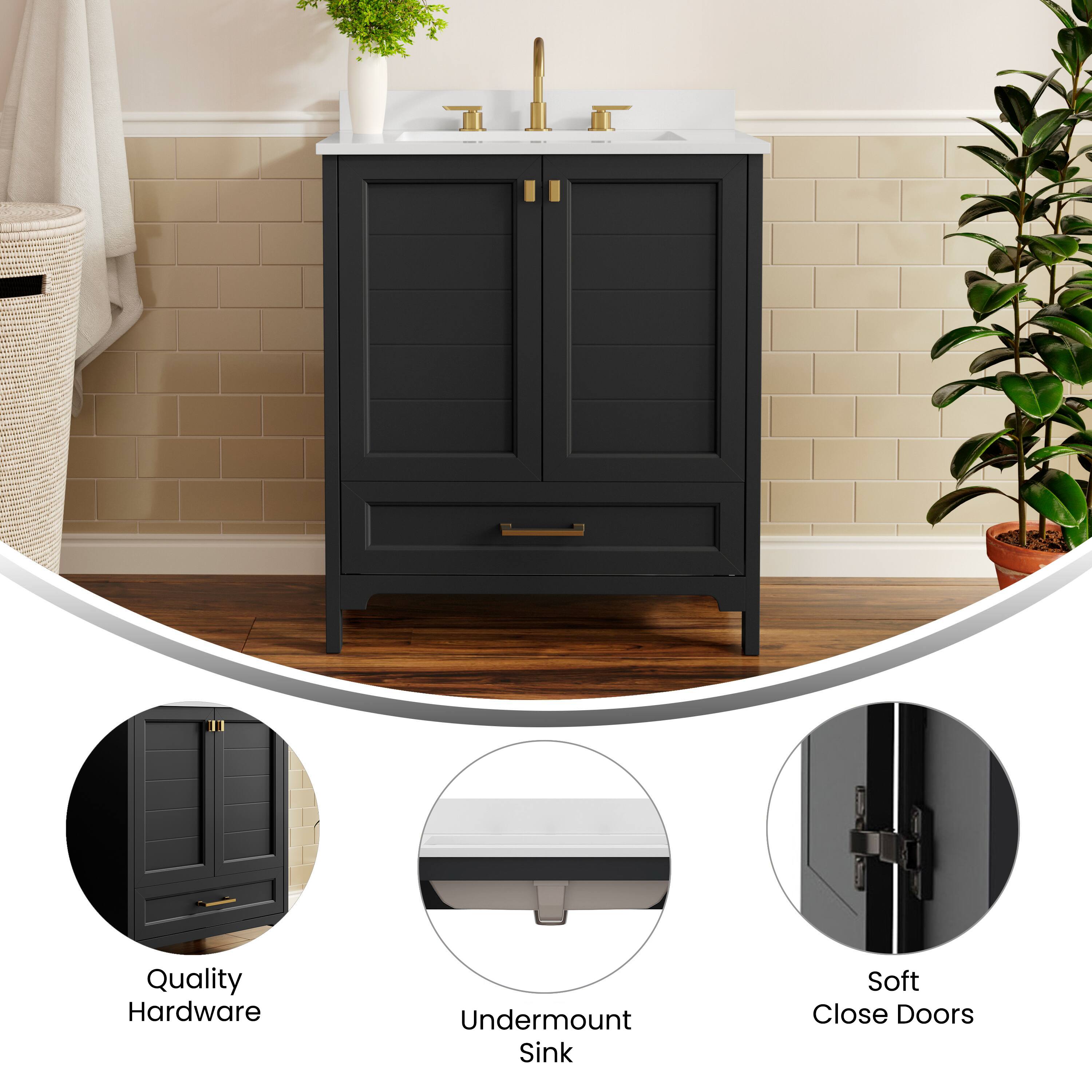 Quality Hardware  
Undermount Sink  
Soft Close Doors