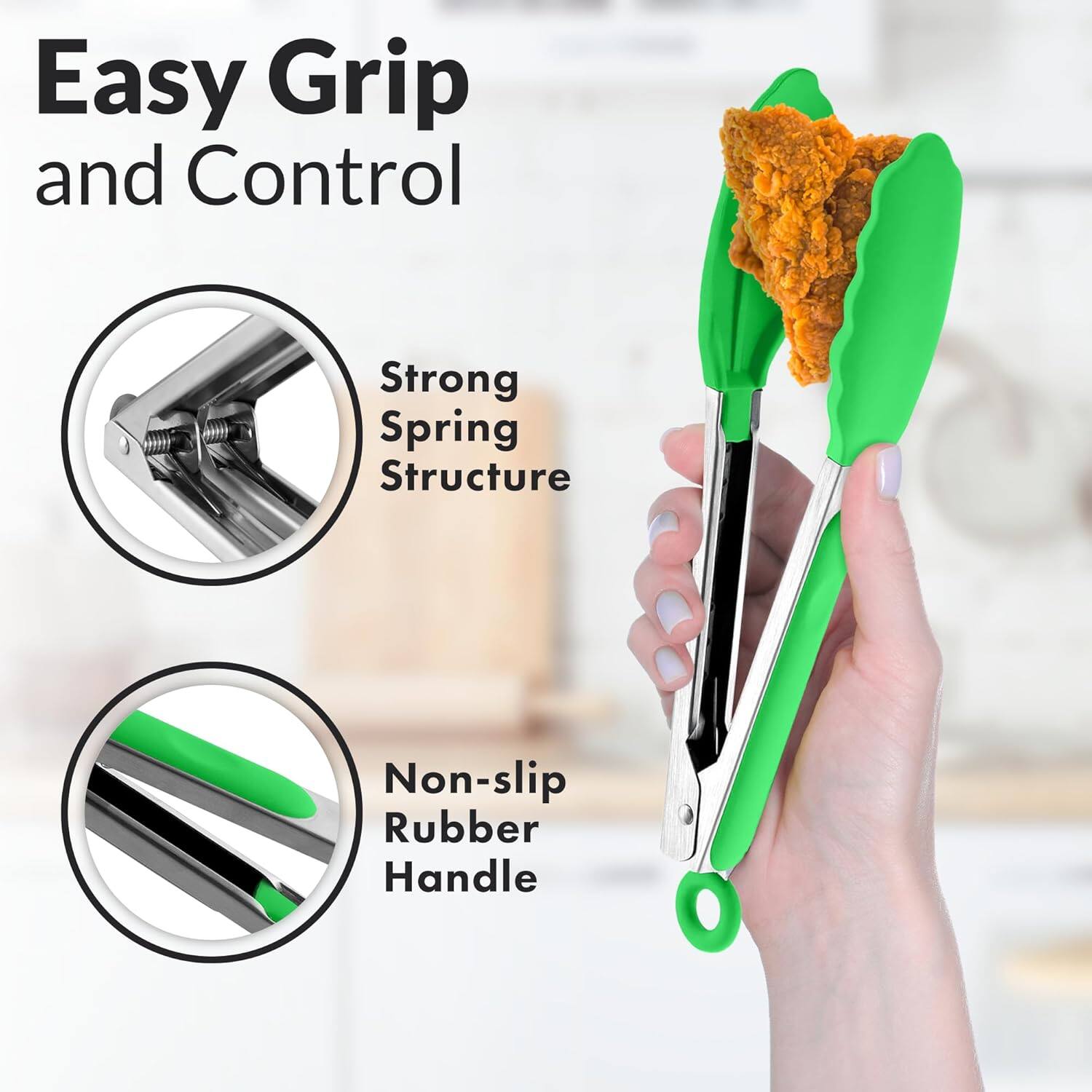 Easy Grip and Control
Strong Spring Structure
Non-slip Rubber Handle