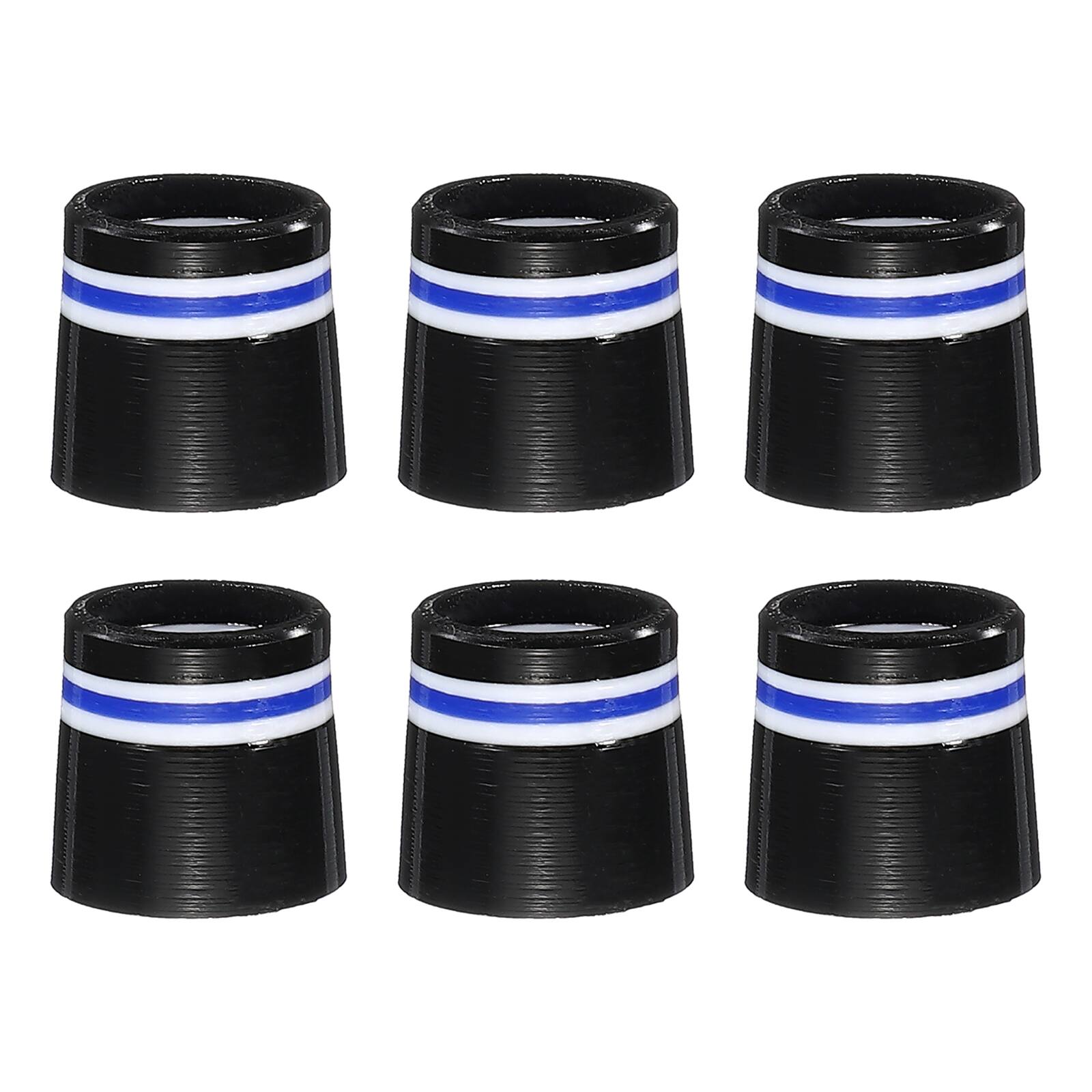 Front. Unique Bargains - Golf Ferrules, 12.7 mm Taper Tip Shaft Iron Ferrules Durable CAP Protector, 6pcs & 0.37" - Fits Club Repair/Maintenance - Blue.