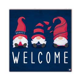Fan Creations - Atlanta Braves 10'' x 10'' Welcome Gnomes Sign - Multicolor
