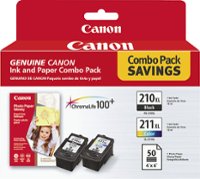 Canon - 210XL/211XL 2-Pack High-Yield Ink Cartridges + Photo Paper - Multi - Front_Zoom
