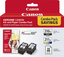 Canon - 210XL/211XL 2-Pack High-Yield Ink Cartridge + Photo Paper - Multi - Front_Zoom