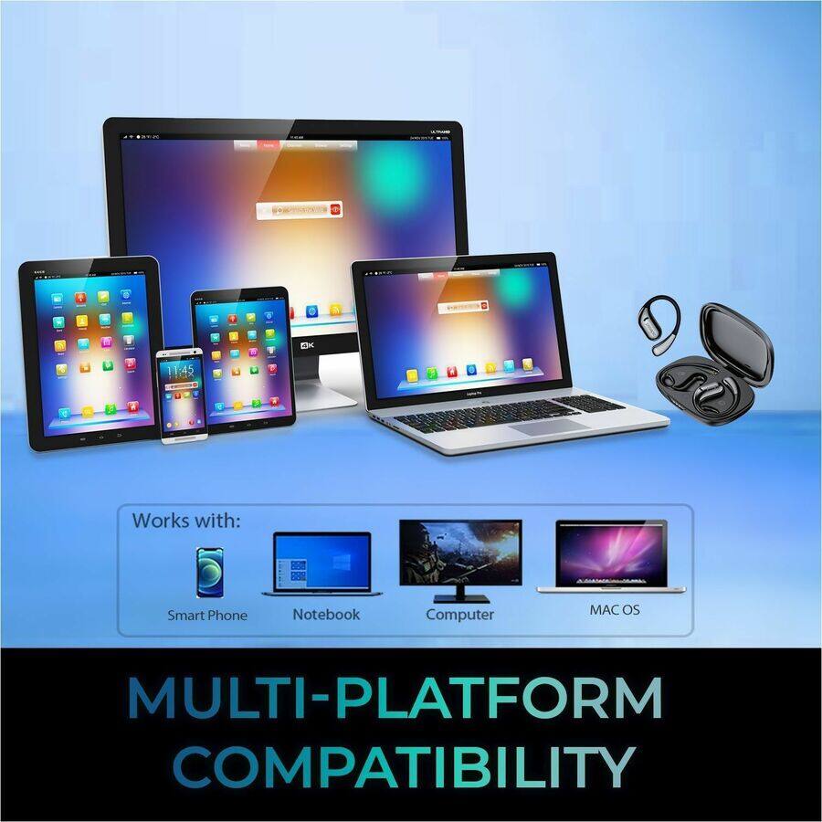 5K 11:45

Works with: Smart Phone Notebook Computer MAC OS

MULTI-PLATFORM COMPATIBILITY