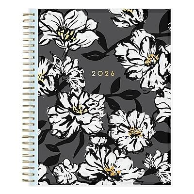 Front. Blue Sky - 2026 Blue Sky Baccara Dark Floral 8" x 10" Monthly Planner, Plastic Cover (110216-26) - Multicolored.