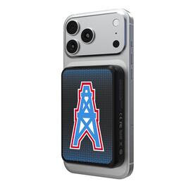 Keyscaper - Houston Oilers Wireless Magnetic Power Bank - Black