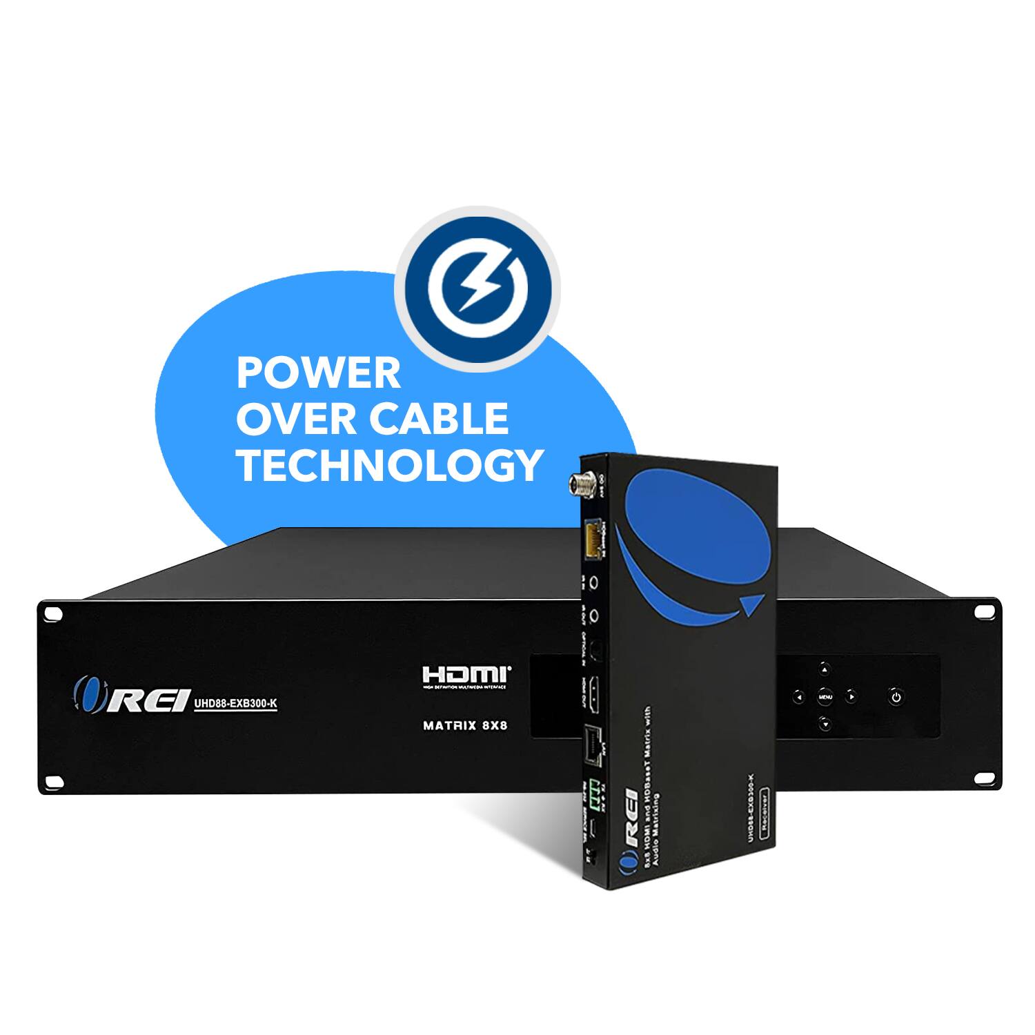 POWER OVER CABLE TECHNOLOGY RCI UHD88-EXB300-K HDMI MATRIX 8x8