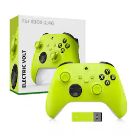 Cluzine - For Xbox Series X 2.4G Wireless Controller with Receiver & Vibration - Yellow