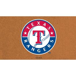 Evergreen Enterprises - Texas Rangers 28" x 16" Primary Logo Coir Mat - Multicolor