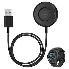 USB Charger for Carbinox Smartwatch – Fast Charging, Sleek Design, Reliable Performance - Black
