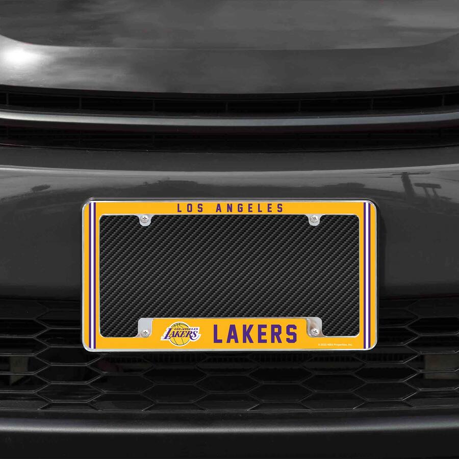Rico Industries Los Angeles Lakers Chrome Metal License Plate Frame ...