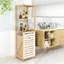 Alt View 13. Costway - Tilt-Out Laundry Hamper with 3-Tier Shelf Removable Liner Lightweight Design - Natural/White.