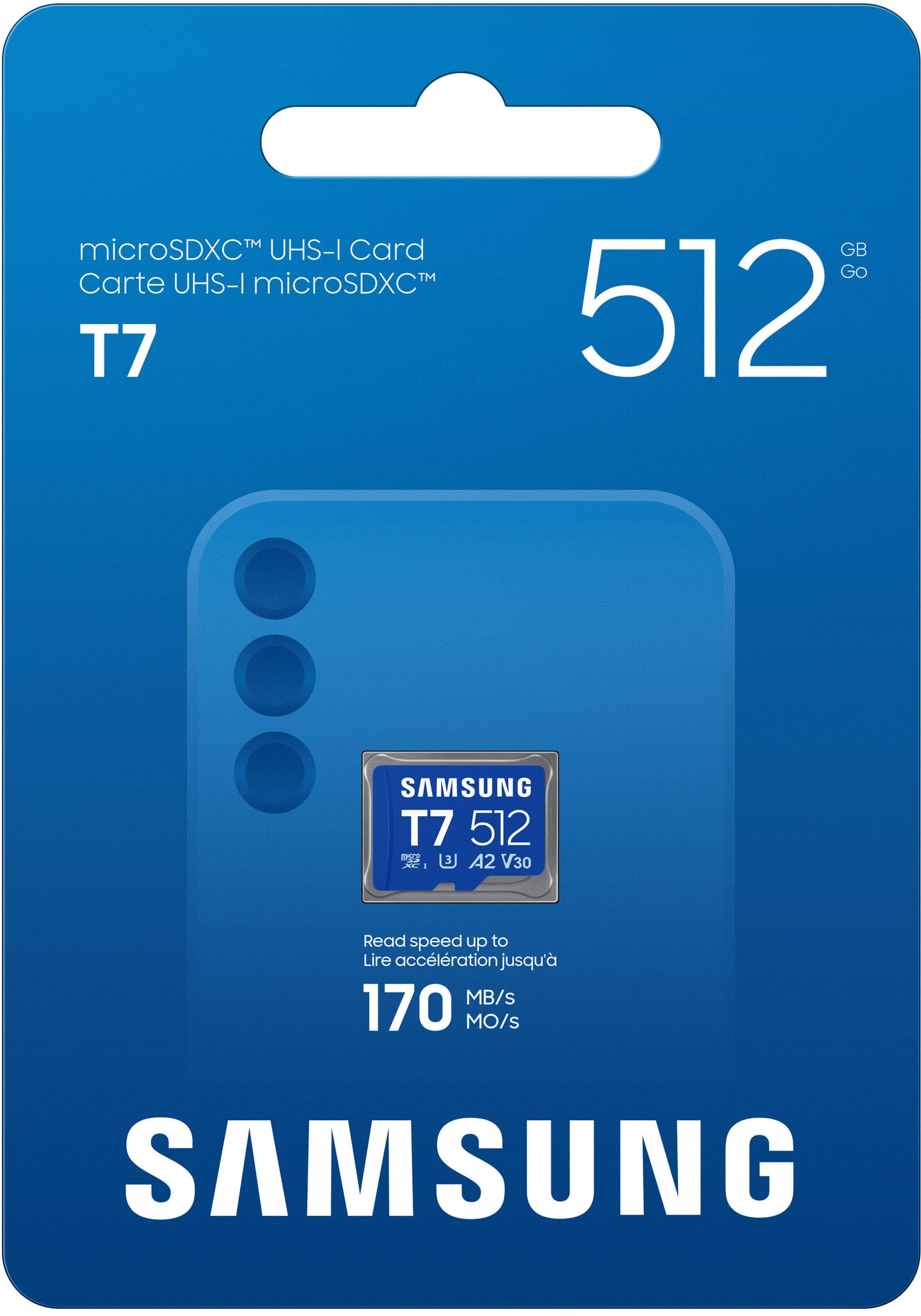 Samsung microSDXC T7 512GB, Transfer Speeds Up to 170 MB/s (MB
