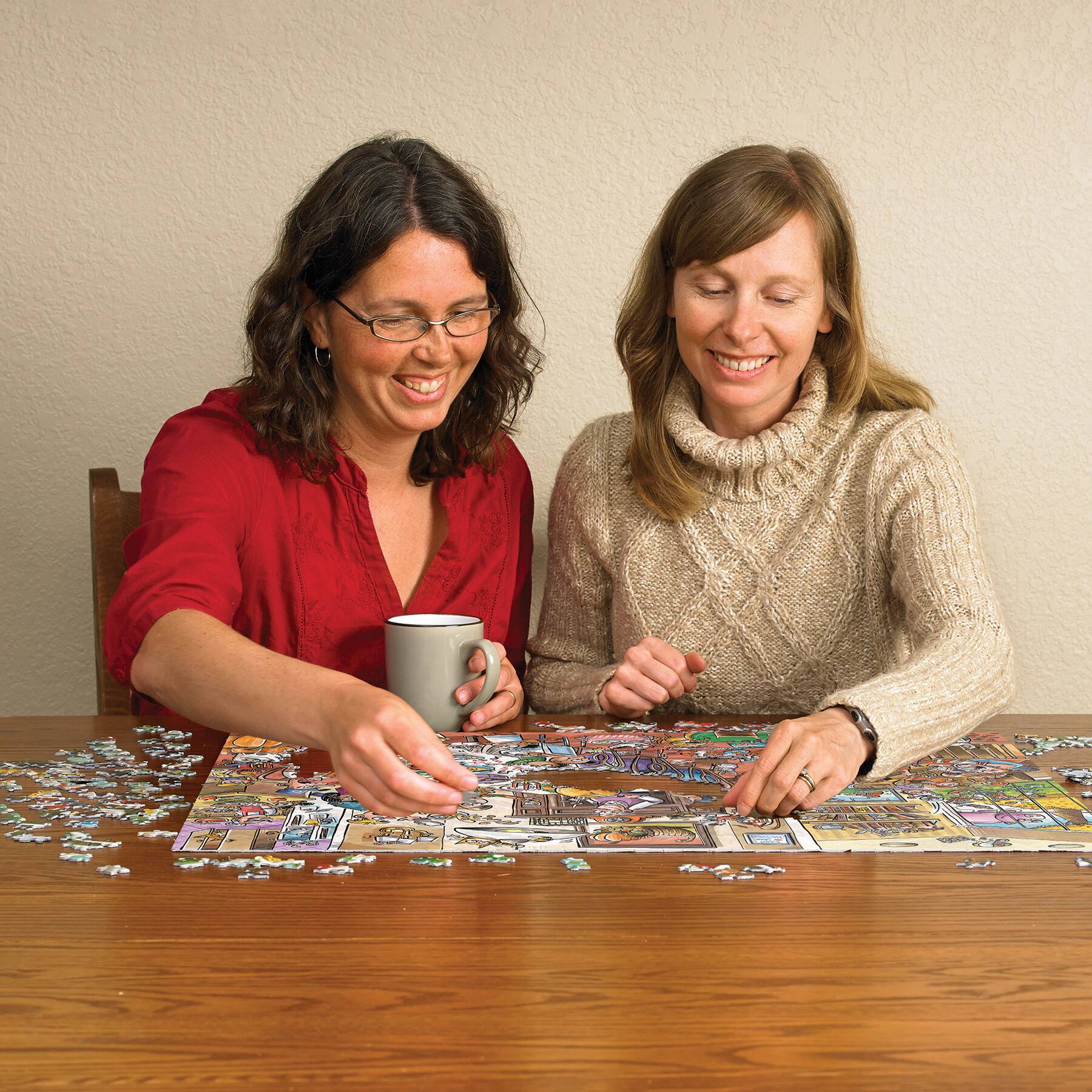 Alt View 1. Outset Media - Outset Media: Cobble Hill DoodleTown: Thanksgiving Togetherness - 1000 Piece Puzzle.