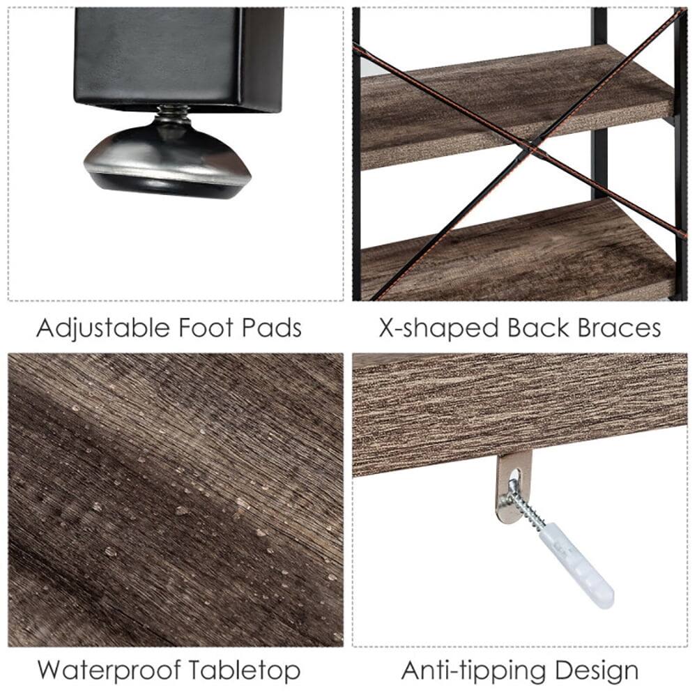 Adjustable Foot Pads  
X-shaped Back Braces  
Waterproof Tabletop  
Anti-tipping Design